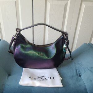 Rare HTF Coach slick oil mermaid leather Harley hobo crossbody
